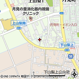 静岡県袋井市上山梨207周辺の地図