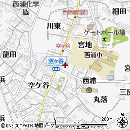 愛知県蒲郡市西浦町空ケ谷2周辺の地図