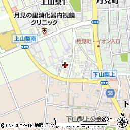 静岡県袋井市上山梨212周辺の地図