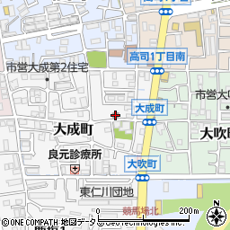 宝塚大成郵便局周辺の地図