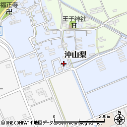 静岡県袋井市沖山梨132周辺の地図