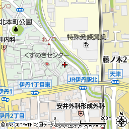 兵庫県伊丹市北本町1丁目294周辺の地図