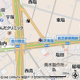 愛知県豊橋市前芝町山内1周辺の地図