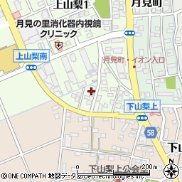 静岡県袋井市上山梨213周辺の地図