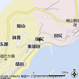 愛知県西尾市吉良町宮崎田尻周辺の地図