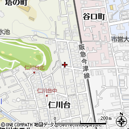 兵庫県宝塚市仁川台237-1周辺の地図