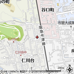 兵庫県宝塚市仁川台266周辺の地図