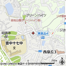 コンビニエンスストアエポック緑地店周辺の地図