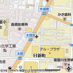 ａｐｏｌｌｏｓｔａｔｉｏｎセルフ香里園ＳＳ周辺の地図