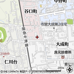 宝塚南ガーデンハウス周辺の地図