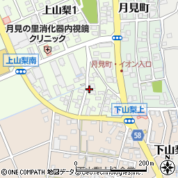 静岡県袋井市上山梨221周辺の地図