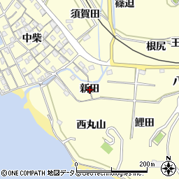 愛知県西尾市東幡豆町新田周辺の地図