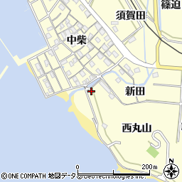 愛知県西尾市東幡豆町新田44周辺の地図
