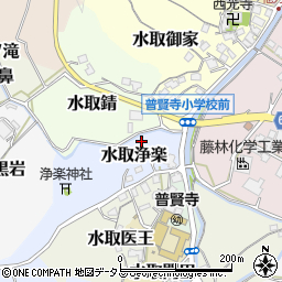 京都府京田辺市水取浄楽周辺の地図