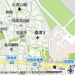 兵庫県伊丹市西桑津前周辺の地図
