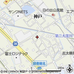 静岡県榛原郡吉田町神戸378-4周辺の地図