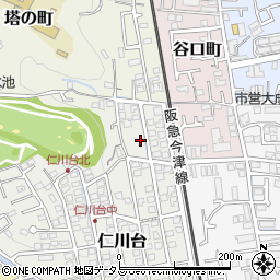 兵庫県宝塚市仁川台258周辺の地図