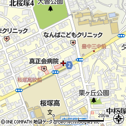 ＬＵＸＥ北桜塚周辺の地図