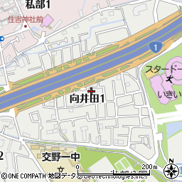向井田集会所周辺の地図