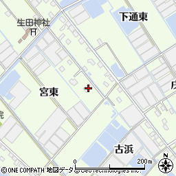 愛知県西尾市一色町生田宮東19周辺の地図