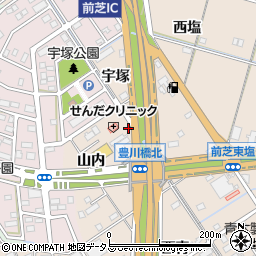 愛知県豊橋市前芝町山内40周辺の地図