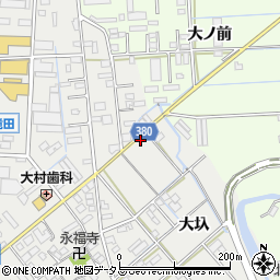 愛知県豊橋市下地町大圦14周辺の地図