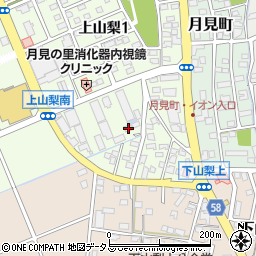静岡県袋井市上山梨214周辺の地図