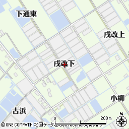 愛知県西尾市一色町千間戌改下周辺の地図