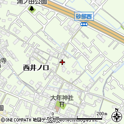 兵庫県加古川市東神吉町西井ノ口176周辺の地図