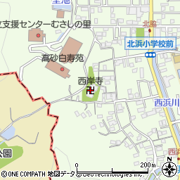 西岸寺周辺の地図