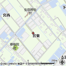 愛知県西尾市一色町生田宮東31周辺の地図