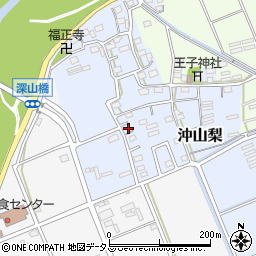 静岡県袋井市沖山梨153-9周辺の地図