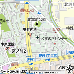 兵庫県伊丹市北本町1丁目145周辺の地図