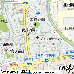 兵庫県伊丹市北本町1丁目237周辺の地図