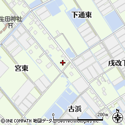 愛知県西尾市一色町生田宮東18周辺の地図