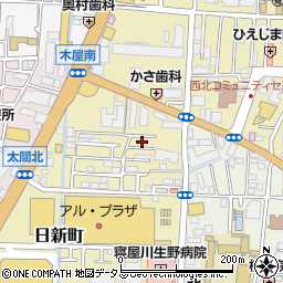 大阪府寝屋川市日新町16周辺の地図