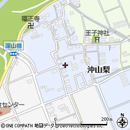 静岡県袋井市沖山梨153-8周辺の地図