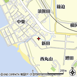 愛知県西尾市東幡豆町新田35周辺の地図