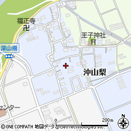 静岡県袋井市沖山梨153-6周辺の地図