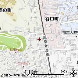 兵庫県宝塚市仁川台263周辺の地図