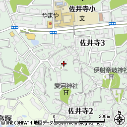 大阪府吹田市佐井寺周辺の地図