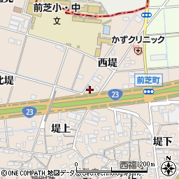 愛知県豊橋市前芝町西堤56-1周辺の地図