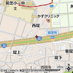 愛知県豊橋市前芝町西堤65-3周辺の地図