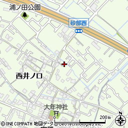 兵庫県加古川市東神吉町西井ノ口178周辺の地図