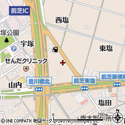 愛知県豊橋市前芝町山内7周辺の地図