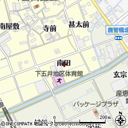 愛知県豊橋市下五井町南田周辺の地図
