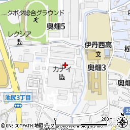 兵庫県伊丹市奥畑周辺の地図