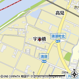 愛知県豊橋市清須町宇治橋周辺の地図