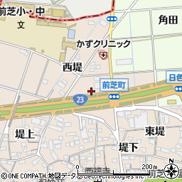 愛知県豊橋市前芝町西堤64周辺の地図