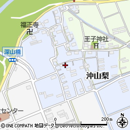 静岡県袋井市沖山梨154-13周辺の地図